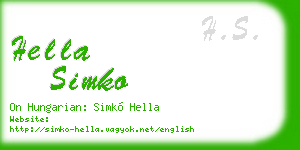 hella simko business card